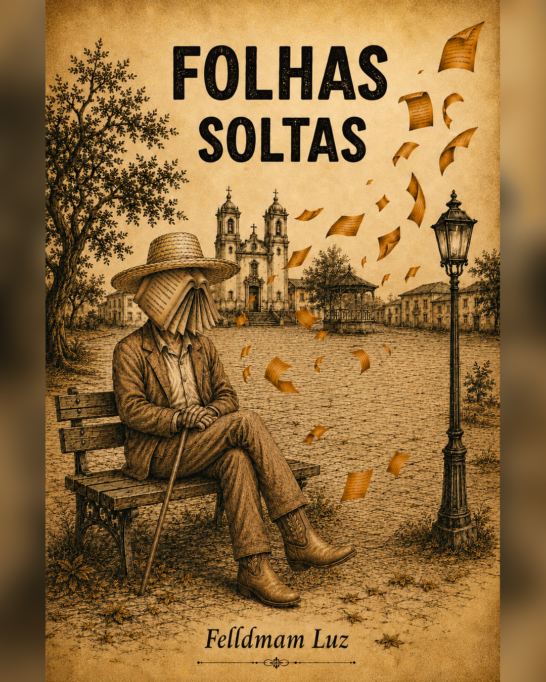 Capa verdadeira do livro Folhas Soltas, de Felldmam Luz